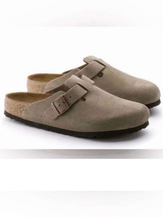 Birkenstock Shoes - Birkenstock Taupe Boston Clogs